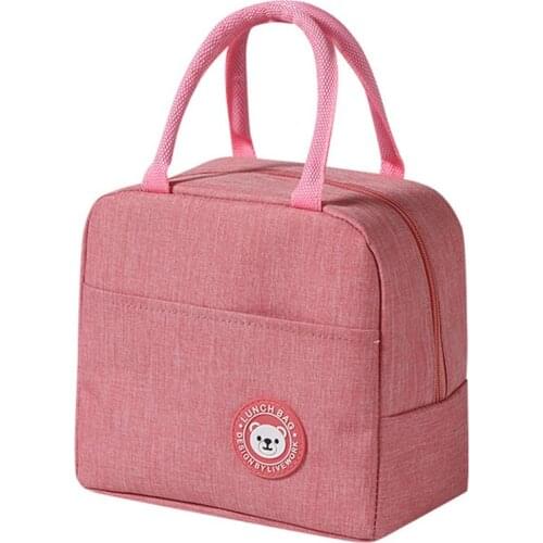 Portable Lunch Bag Thermal Insulated Lunch Box Tote Cooler Bag Bento Pouch Lunch Container Food Storage Bags Handbag