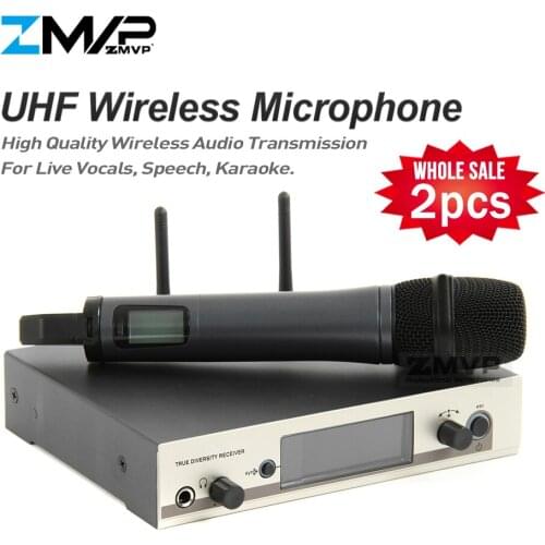 2pcs Professional UHF EW335G3 Wireless Microphone Performance Live Vocals Karaoke System With EW835S Handheld Transmitter Mic