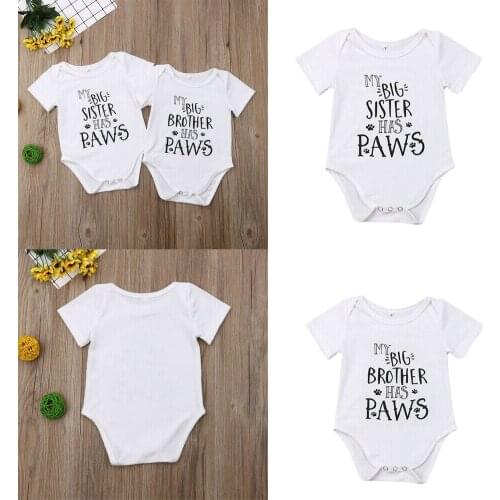 Pudcoco Newborn Baby Boy Girl Clothes Cotton Letters Bodysuit Jumpsuit One-Piece Outfit Sunsuit