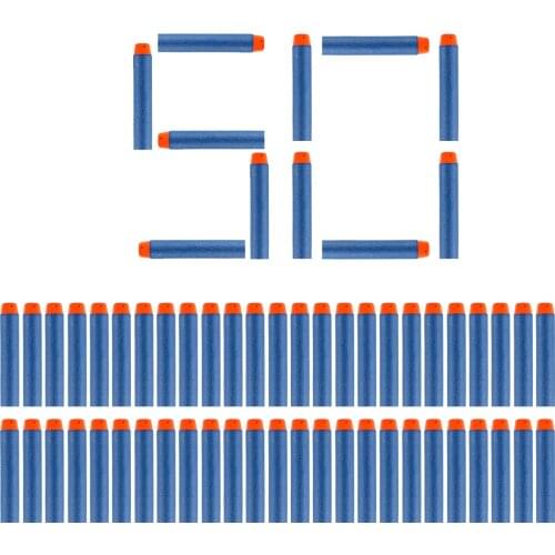 50PCS Darts for Nerf Soft Hollow Hole Head 7.2cm Refill Darts Toy Gun Bullets for Nerf Series Blasters Xmas Kid Children Gift