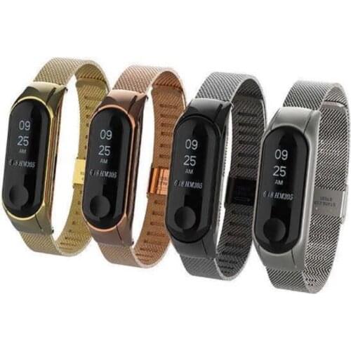 Adjustable Mi Band 2 3 4 5 metal Strap Screwless Stainless Steel for Xiaomi Mi Band 4 3 2 Smart Wristband Mi band5