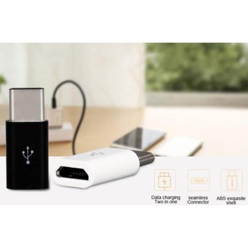 Type-c Adapter Micro Female 2.0 Rubber Shell Adapter For Android Mobile Phone Fast Transmission Speed Light Weight Adapter