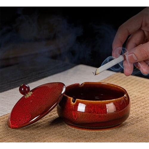 Creative ceramics laying ashtray enamel for oven laying ashtray ornaments for desktop accessories for decorating the house for