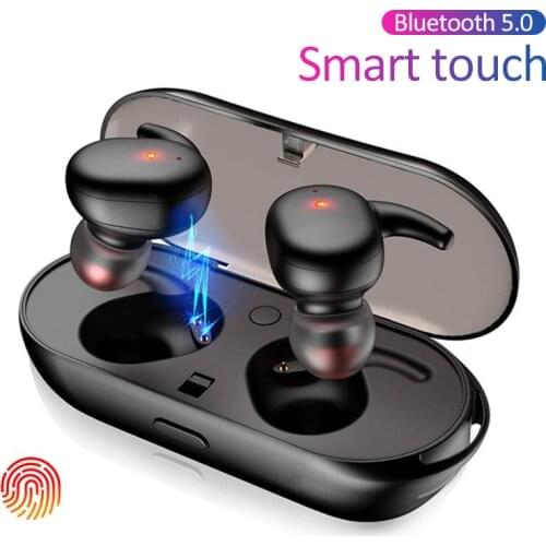 TWS Bluetooth 5.0 Earphones Stereo Sound In-ear Earbuds With Microphone Noise Reduction Touch Control Headsets Ergonomic
