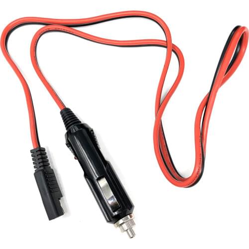 SAE Extension Cable Plug 100CM 12V Heavy Duty Car Cigarette Lighter 15A 14 AWG Electric Wires Pure Copper SAE Extension Cable