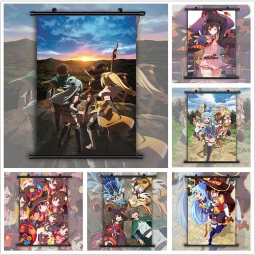 WTQ Kono Subarashii Sekai Ni Shukufuku Anime Manga Canvas Painting Anime Posters Wall Decor Posters Wall Art Picture Home Decor