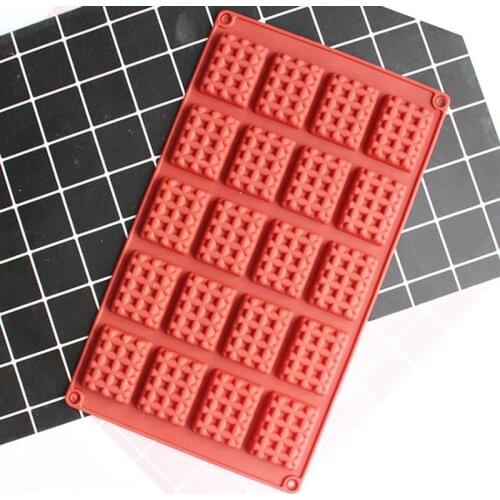 1 Piece Silicone Waffle Mould Non-Stick Cake Chocolate Bakeware Mold 20-Cavity Mini Waffle Decor Molds Kitchen DIY Waffle Tools