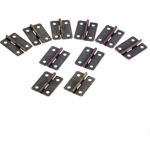 10Pcs 25*18mm Vintage Cabinet Hinges Furniture Accessories Jewelry Boxes Decorative Hinge Furniture Fittings For Cabinets