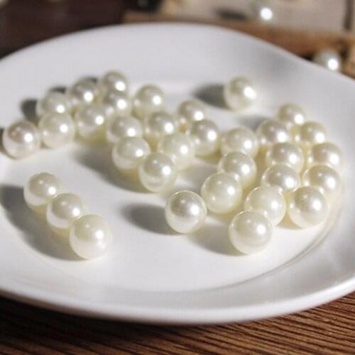 100 pieces Simulation Pearls Photographing Props 100pcs/bag 9-10mm Pearls Product Jewelry Photo Background Decoration No Hole