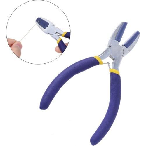 5.4 inch Double Nylon Jaw Pliers High Carbon Steel Plastic Nose Pliers Handmade Jewelry Accessories DIY Making Tools