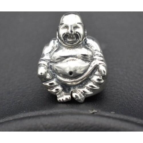 925 Sterling Silver Buddha Charms Beads Laughing Buddha Shape String Jewelry Fashion Silver Jewelry Accessories