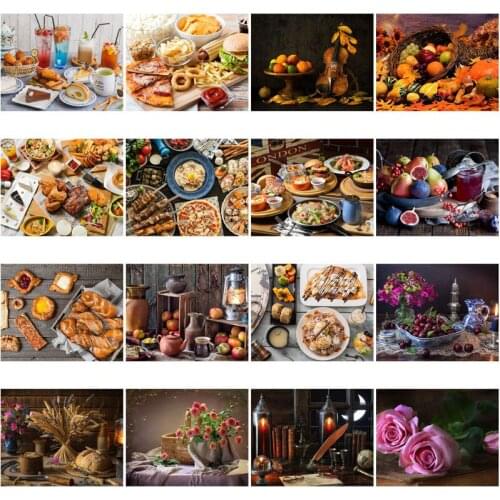 5D Diy Diamond Painting Delicious Food Cake Full Square Embroidery Pictures Mosaic Rhinestone Cross Stitch Accessories Gift