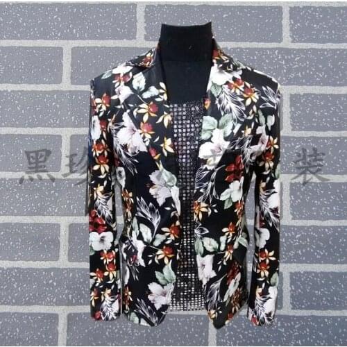 England Men Suits Designs Homme Terno Stage Costumes For Singers Men Sequin Blazer Dance Clothes Jacket Star Style Fashion