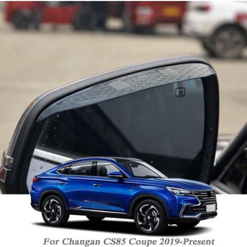Car Rearview Mirror Rain Eyebrow Auto Shield Snow Guard Sun Side Visor Shade Protector For CHANGAN CS85 Coupe 2019-Present
