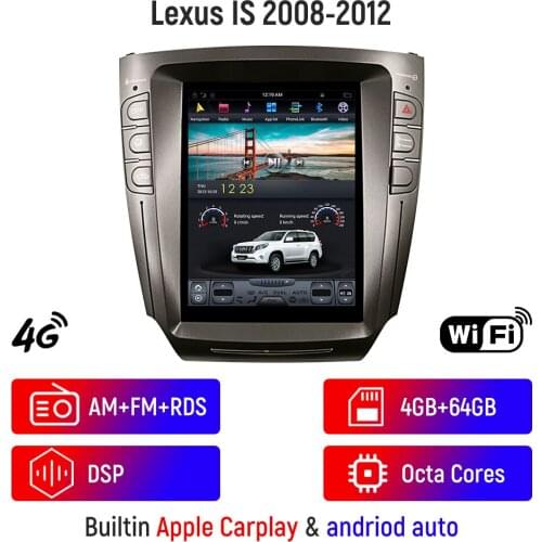 12.1 inch Android 9.0 Car Multimedia Player For Lexus IS IS250 IS300 IS35 2008-2012 Car GPS Navigation Headunit Radio Autoradio