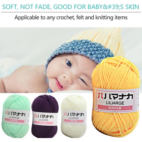 Combed Milk Cotton Yarn Wool Blended Yarn Apparel Sewing Yarn Comfortable Hand Knitting Scarf Hat Yarn For Home DIY No Pilling