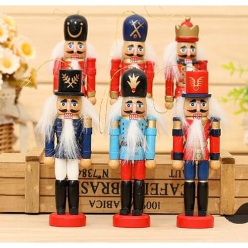 D313 12cm Nutcracker, Wood made puppets doll toy, pure manual coloured drawing Walnuts soldiers 12 pcs/lot