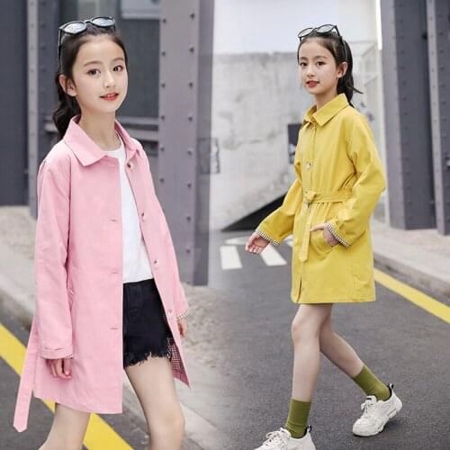 Girls Babys Kids Windbreaker Coat Jacket Outwear 2021 Classic Spring Autumn Overcoat Top Cardigan Party Outdoor Childrens Clot