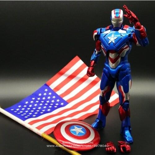 Disney Marvel Avengers Iron Man 3 War Machine 20cm Action Figure Anime Mini Decoration PVC Collection Figurine Toy model gift