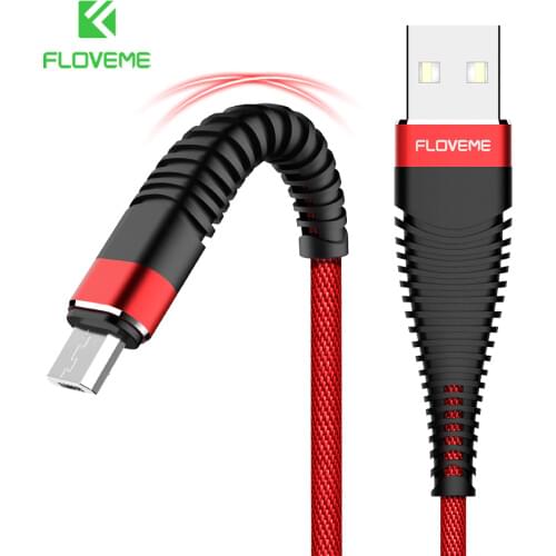 FLOVEME Hi-Tensile Micro USB Cable 1M Braided Data Sync 2A Charger Phone Cable For Samsung Galaxy S7 Edge S6 Xiaomi Note 4X Cabo