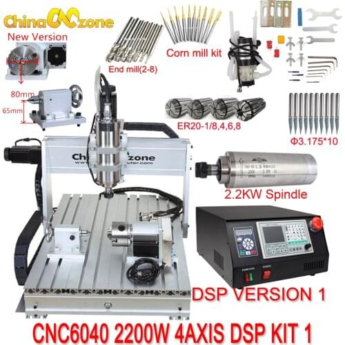 CNC 6040 2.2KW CNC Router Hobby Desktop Engraving Drilling Milling Aluminum Machine Water Cooled Spindle CNC Factory