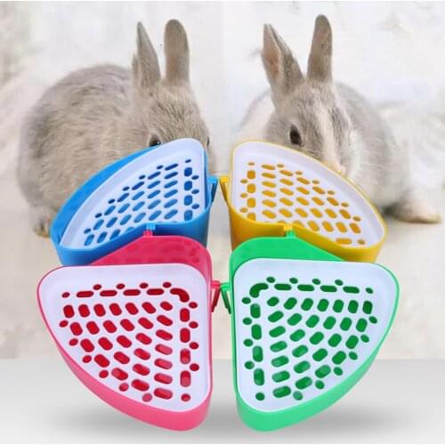 Hamster Rabbit Toilet Rectangle Corner Cleaning Training Tray Pet Litter Container Home Pet Products Supplies