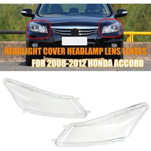 Left+Right for Honda Accord 2008-2012 Car Headlight Lens Cover Headlight Lamp Shade Front Auto Light Shell(Pair)