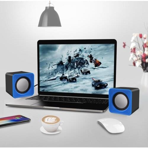 Kebidu Mini Portable USB 2.0 Couple Music Player 2-Channel 3.5mm Jack MP3 Speakers for Computer Notebook Home Theater
