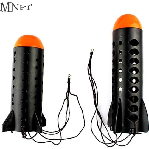 MNFT 2PCS Rocket Float Spod Bomb Feeder Bait Cylindrical Fishing Bait Container Fishing Tackle Feeders