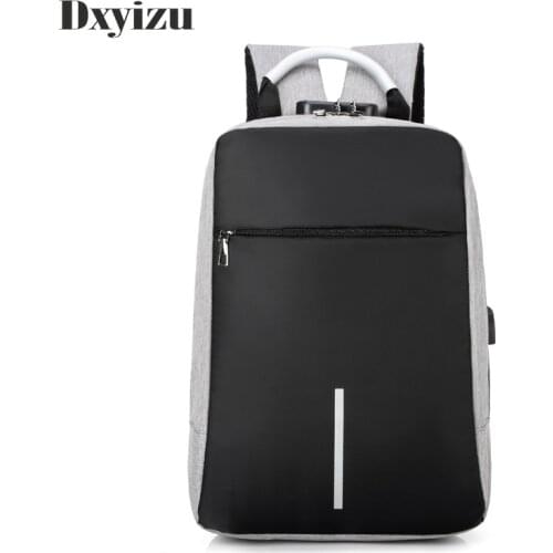 Fashion Coded Lock Multi Function Anti Theft Waterproof Mochila School Bag For Men PC Backpack Business Computer Bags