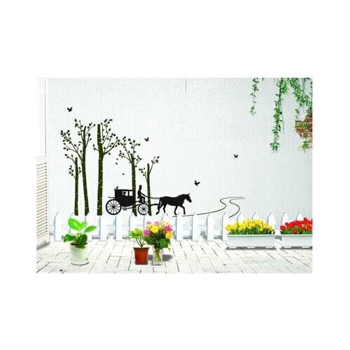 High Quality Still Life Family Tree Modern Home Decal Wall Sticker Abstract Carriage Wall Decor 3D Wall Art Murals Picture