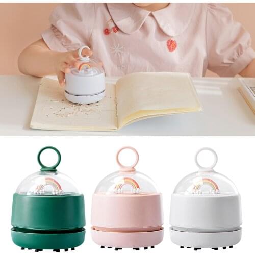 Desktop Vacuum Cleaner with Clean Brush Mini Vacuum Cleaner USB Charging, No Dead Angle Cleaning, Best for Cleaning Dust/Crumbs