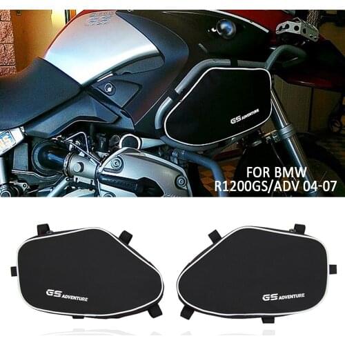 NEW Black Motorcycle Frame Crash Bar Bags FOR BMW R1200GS/Adv 2004-2007 FOR SW Motech Frame
