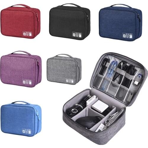 Digital Storage Bag USB Data Cable Organizer Earphone Wire Bag Pen Power Bank Travel Kit Case Pouch Electronics Accessories