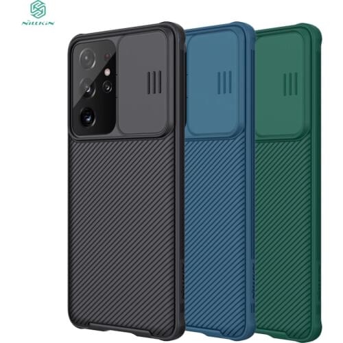 For Samsung Galaxy S21 Ultra Case NILLKIN Slide Cover Camera Protection Case For Samsung Galaxy S21 Anti-skid Camshield Pro