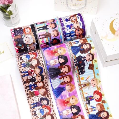 DIY Handmade Materials Printed Grosgrain Ribbon 50 Yard Per Size 49988