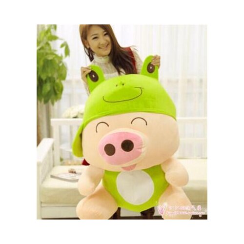 Largest 95cm Mcdull pig turn to frog plush toy hugging pillow birthday gift h860