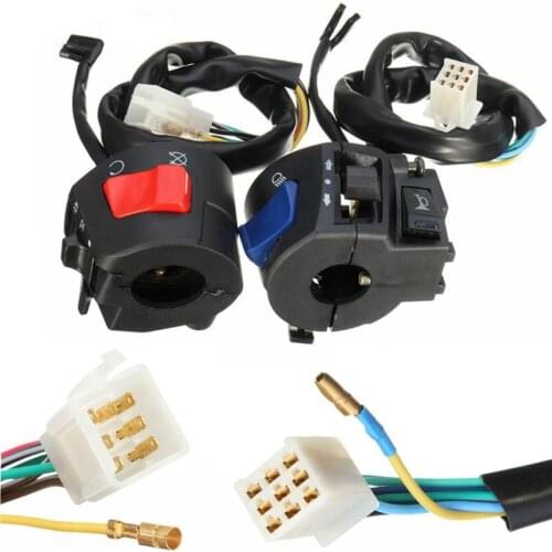 Universal 7/8'' 22MM Motorcycle Handlebar Horn Turn Signal Light Headlight Ignition Power Control Switches Assembly