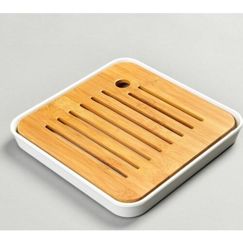 Japanese-style Natural Wood Bamboo Tea Tray,Kung Fu Teaset room Board table Chinese tea Room ceremony tools Tea Set