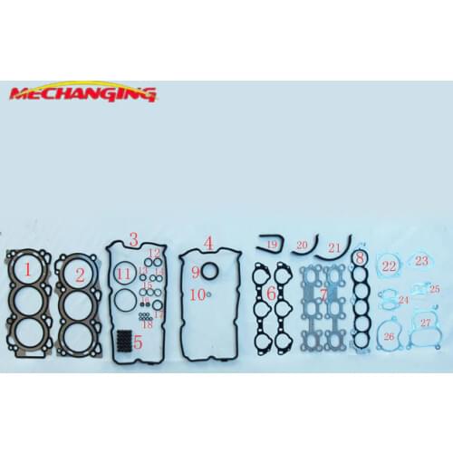 VQ35DE V4Y711 V4Y715 For NISSAN TEANA OR MURANO OR ALTIMA 3.5L Metal Engine Parts Engine Gasket Full Set 10101-CA025 50240900