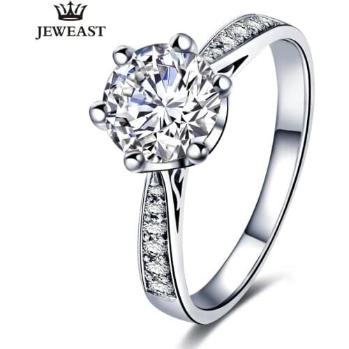 XZ Natural diamond 18K gold Pure Gold Ring Real 18K gold Solid Gold Ring Trendy Classic Party Fine Jewelry Hot Sell New 2019