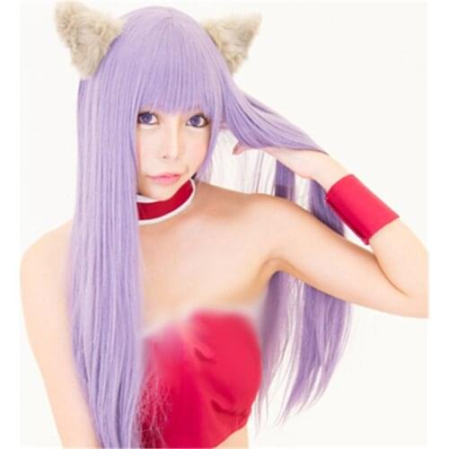 1pcs Anime Tokyo Mew Mew Fujiwara Zakuro Wig Cosplay Costume Prop Decor Collection Purple Synthetic Hair for Women Girl 100cm