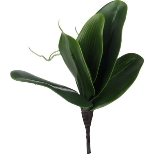 1 PCS Artificial Green butterfly orchid Leaf Plastic Flower Leaf Home Wedding Party Decoration Plant Leaf Decor