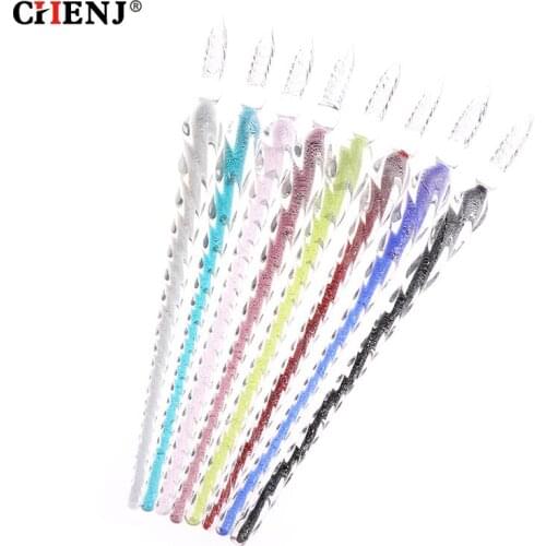 1pc Vintage Glass Dip Dipping Pen Filling Ink Signature Calligraphy Fountain Pens Handmade Glass Dip Pen Art Painting Supplies
