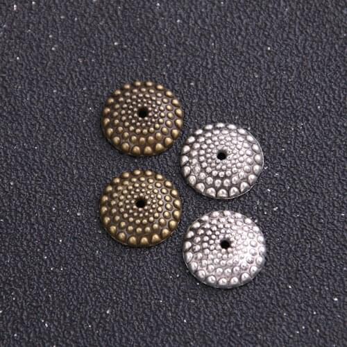 10pcs 15*15mm Two Color Metal Alloy receptacle DIY spaced jewelry accessories Charms Receptacle Ball Caps For Jewelry Making