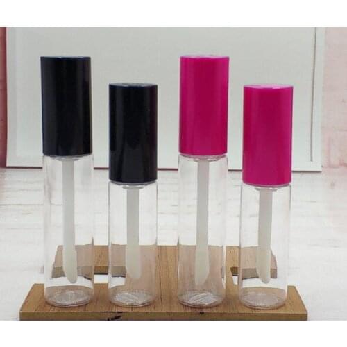 100pcs/lot 10ml ABS Lip Gloss Tube Empty Plastic Lip Balm Tubes With White Cap Cylinder Small Lip Stick Samples