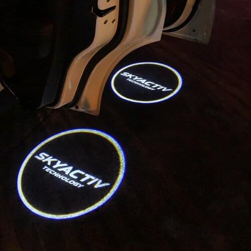 2pcs Car Door Shadow Welcome Laser Emblem Light For mazda 2 6 GH 3 BL BK BM CX-5 CX5 CX-3 CX3 CX7 CX9 Axela MX5 CX30 Accessories