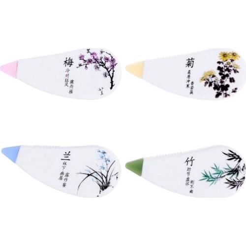 4 Pcs Roller Correction Tape Plants Shell Eraser School Office Stationeries Use