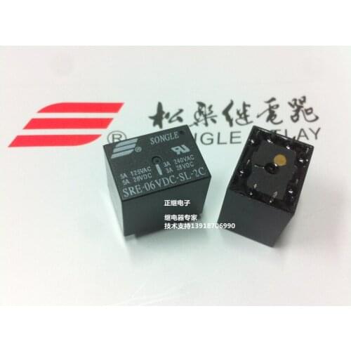 5pcs/lot Relays SRE-06VDC-SL-2C 8PIN 3A 250V 4137 New and original