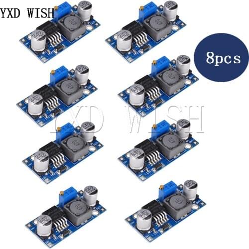 8 Pcs LM2596 DC-DC Adjustable Buck Converter 3.0-40V to 1.5-35V Power Supply Step Down Module